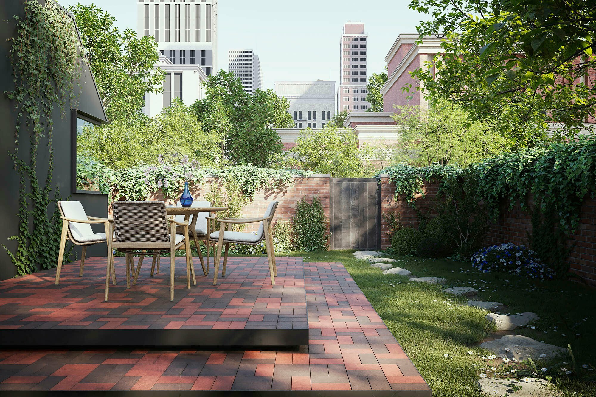 Modern Patio Idea with Easy Installation