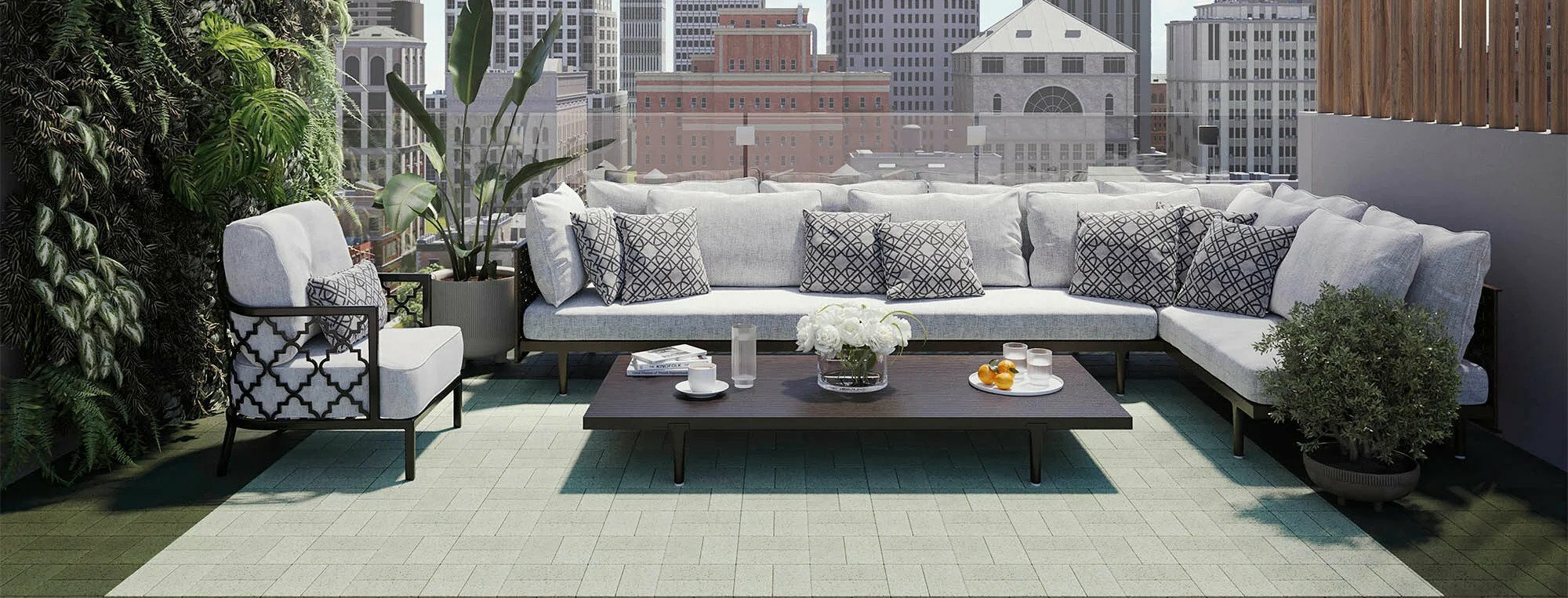 Modern Patios Ideas with Aspire Pavers